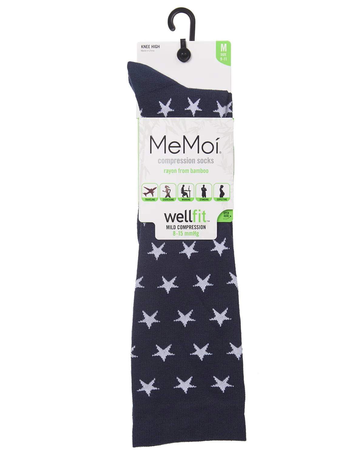 Women's Old Glory Bamboo Blend 8-15mmHg Graduated Compression Socks – Image 6