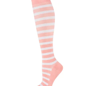 Women's Cabana Stripe Bamboo Blend 8-15mmHg Graduated Compression Socks