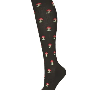 Women's Mushrooms Bamboo Blend 8-15 MMHG Graduated Compression Socks