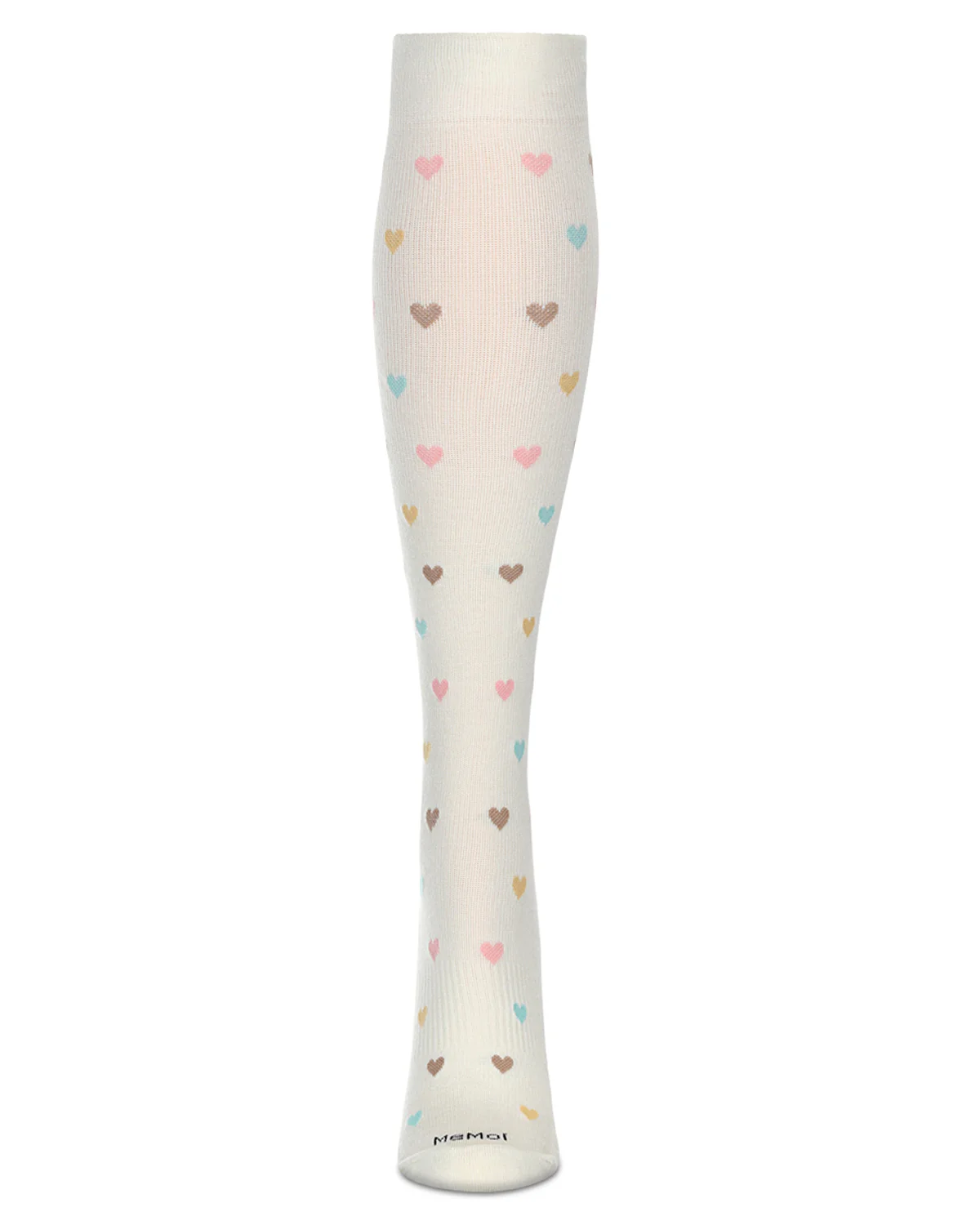 Women's Multicolor Hearts Bamboo Blend 8-15MMHG Graduated Compression Socks – Image 4