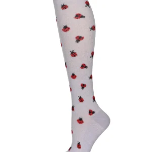 Women's Ladybugs Bamboo Blend 8-15mmHg Graduated Compression Socks