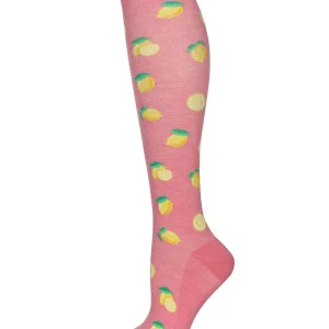 Women's Lemons Bamboo Blend 8-15MMHG Graduated Compression Socks