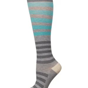 Multi Stripes 8-15 mmHg Graduated Bamboo Compression Socks