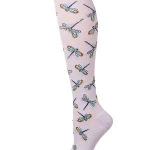 Women's "Dragonflies" Rayon-Blend 8-15 mmHg Graduated Compression Sock