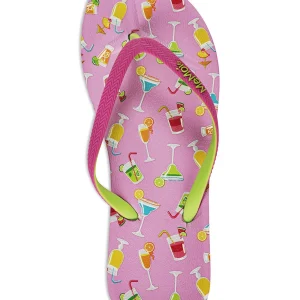 Women's Drinks Flip Flops & Mesh Bag Set