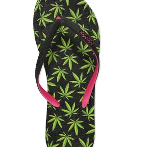 Women's Weed Flip Flops & Mesh Bag Set