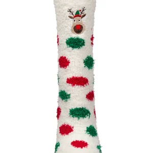Women's Reindeer Mistle Toes Cozy Crew Socks