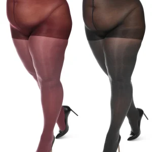 Women's 2 Pair Pack Heather/Solid Control Top Tights