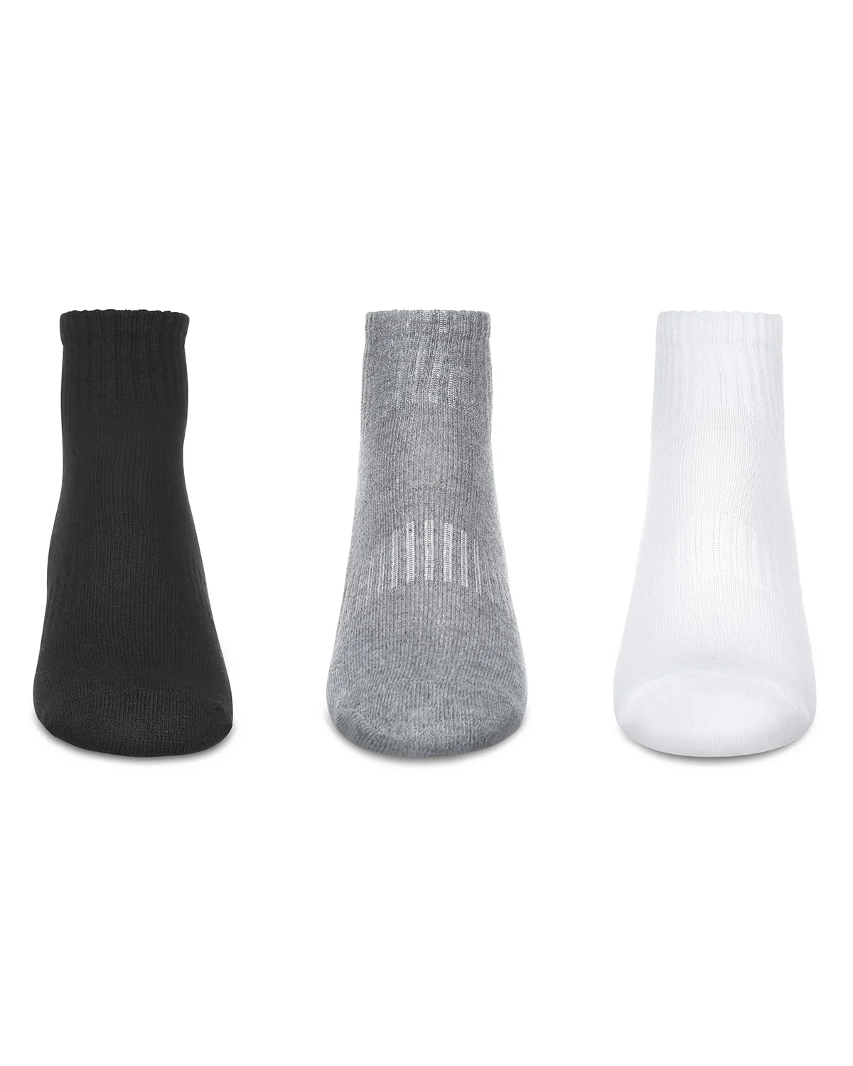 6 Pair Women's Half-Cushioned Solid-Color Quarter Socks – Image 3