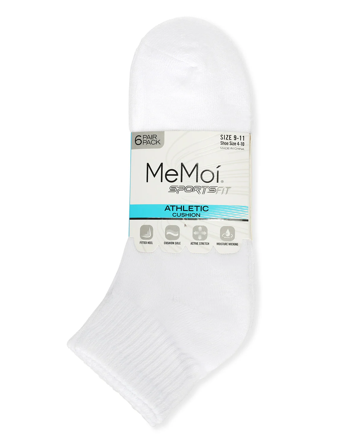 6 Pair Women's Half-Cushioned Solid-Color Quarter Socks – Image 7