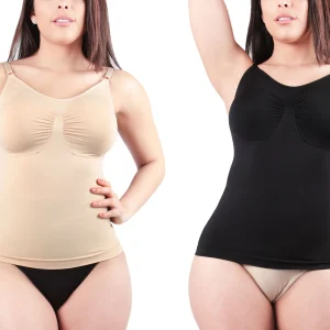 Women's 2 Pair Pack Shaping & Smoothing Scoop Neck Cami