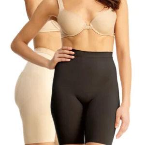 Women's 2 Pair Pack Extra High-Waist Bonded Thigh Shapers