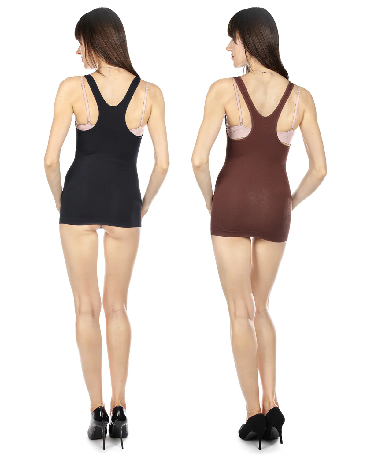 Women's 2 Pack Nylon Braless Racerback Tank – Image 4
