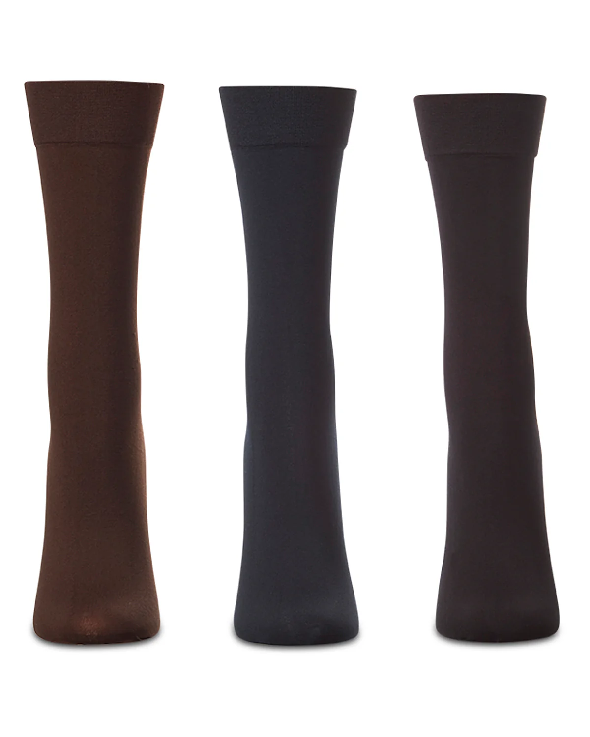 3 Pair Women's Opaque Solid Color Microfiber 40 Denier Trouser Socks – Image 5