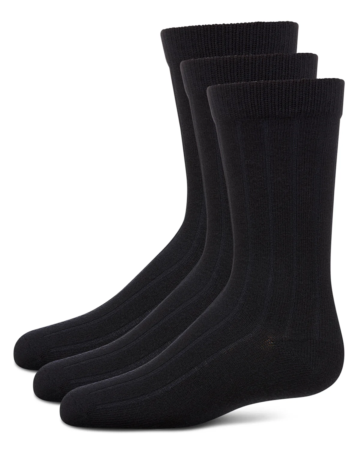 Boy's 3 Pair Pack Basic Cotton Blend Ribbed Crew Socks – Image 6