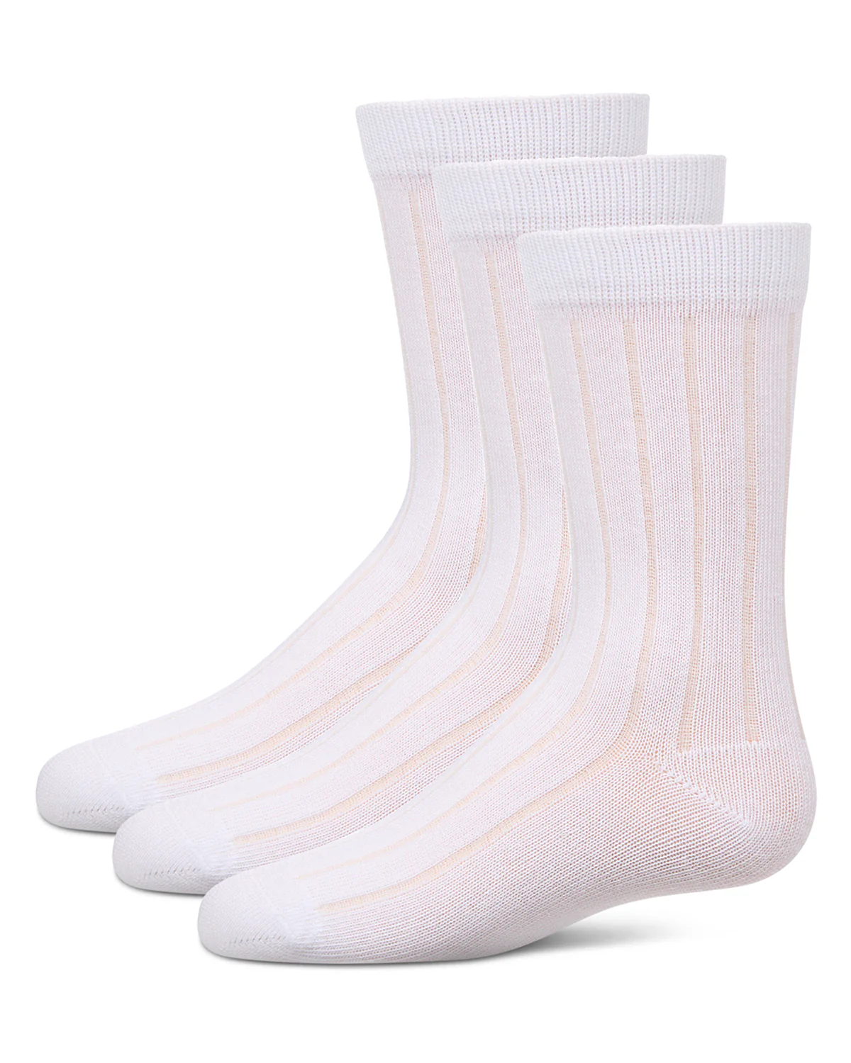 Boy's 3 Pair Pack Basic Cotton Blend Ribbed Crew Socks – Image 7