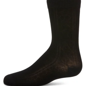 Boys' Clocking Argyle Cotton Blend Dress Socks