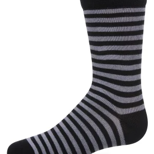 Thin Stripe Cotton Blend Boys Crew Sock