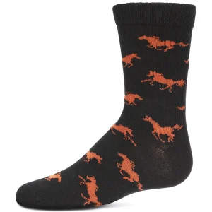 Boys' Galloping Horse Cotton Crew Socks