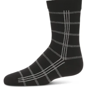 Boys Boxed-Stripe Cotton-Rich Fine-Gauge Crew Sock