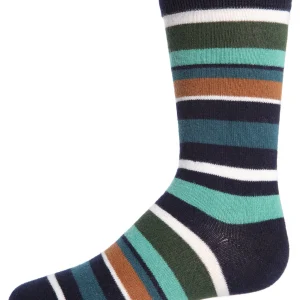 Boys' Bright Stripes Ribbed Cotton Crew Socks