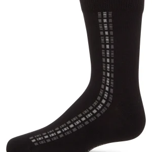 Boy's Vertical Dashed Line Crew Socks