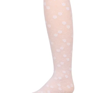 Sweet Blossoms Girls Sheer Floral Lace Tights