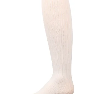 Girls' Railroad Pointelle Nylon Tights