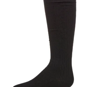 Cable Knit Girls Cotton Blend Knee High Socks