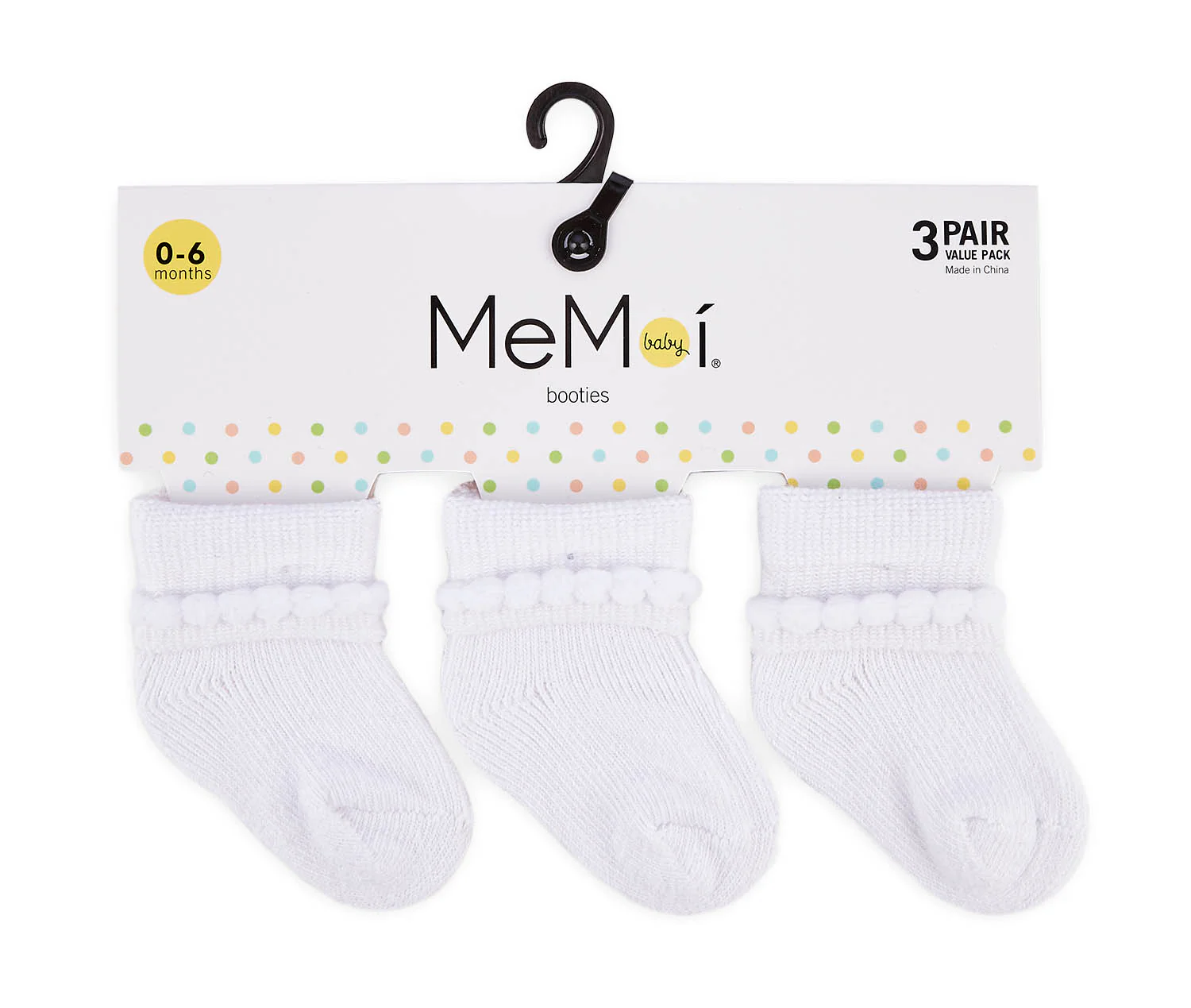 Baby Bootie Cotton Blend Socks 3 Pack – Image 4