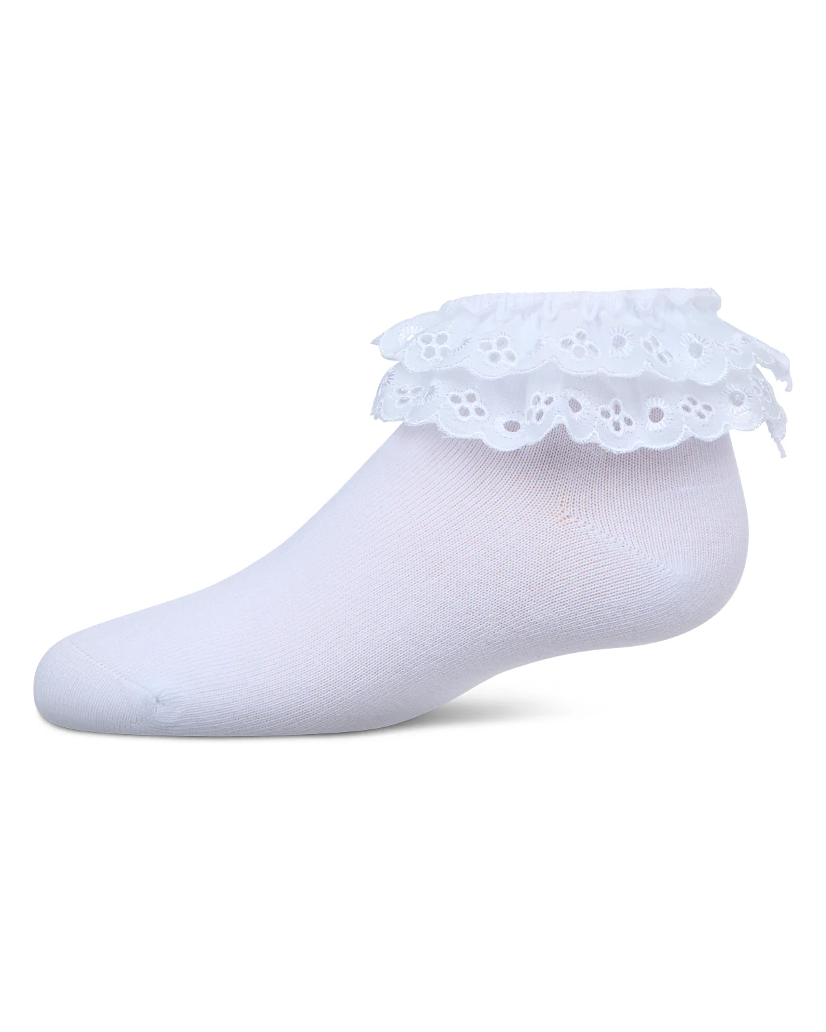 Dual Layer Eyelet Lace Anklet Sock