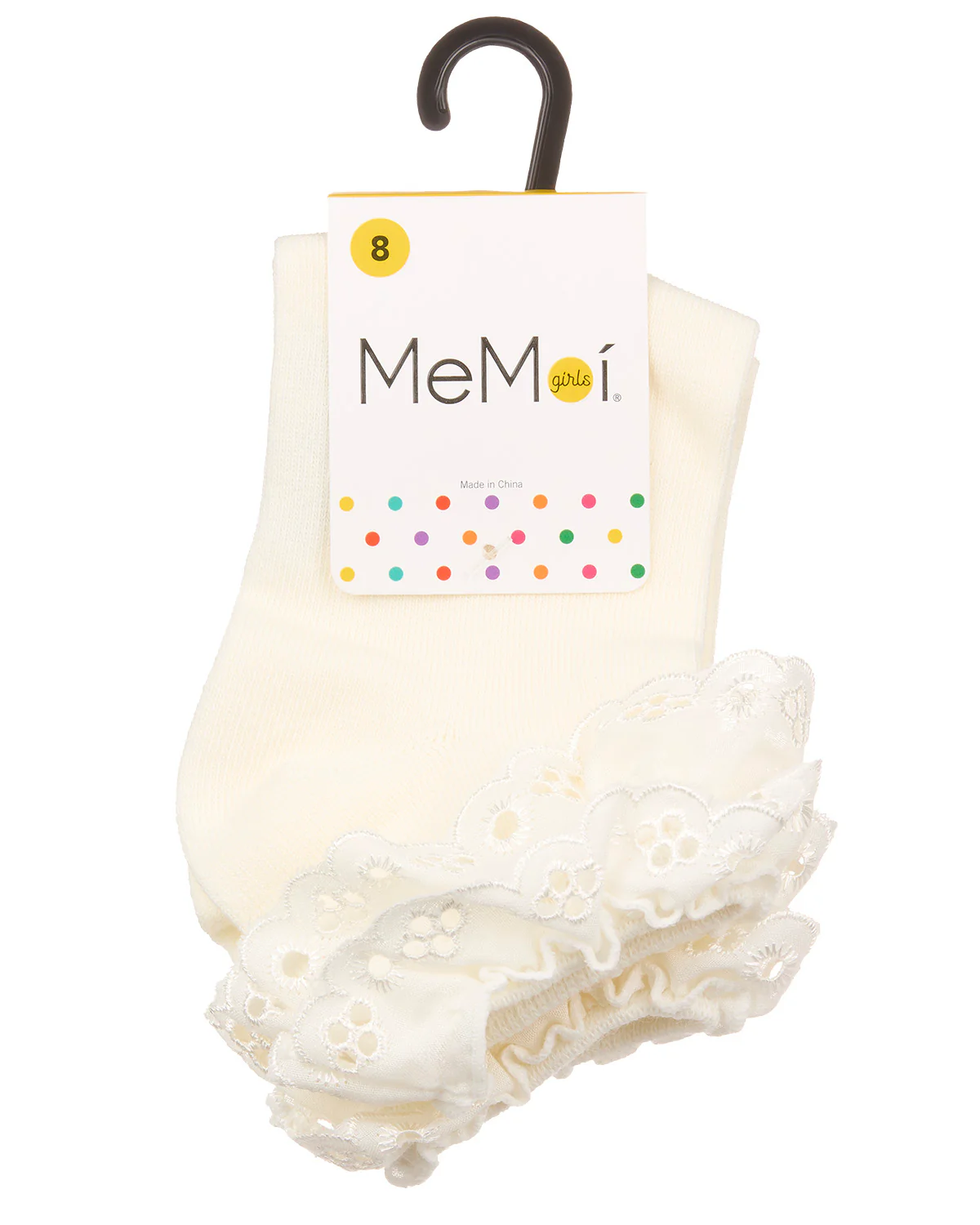 Dual Layer Eyelet Lace Anklet Sock – Image 7