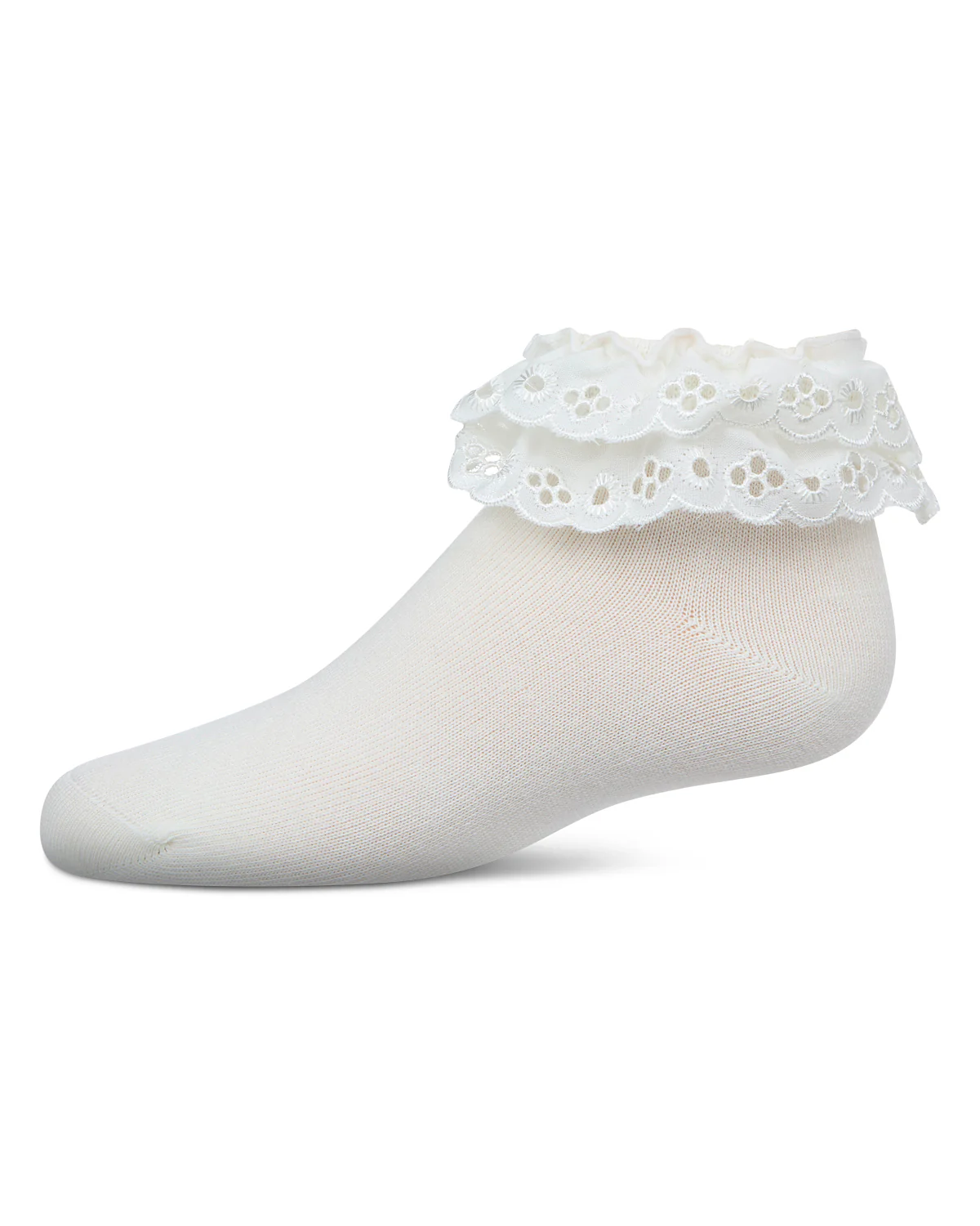 Dual Layer Eyelet Lace Anklet Sock – Image 3