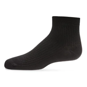 Thin Ribbed Cotton Kids Anklet Sock