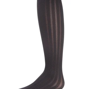 Classic Braid Pattern Girls Slightly Sheer Tights