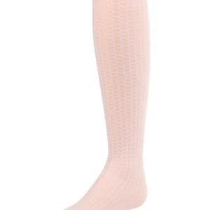 Girls' Honeycomb Knit Sheer Nylon Tights