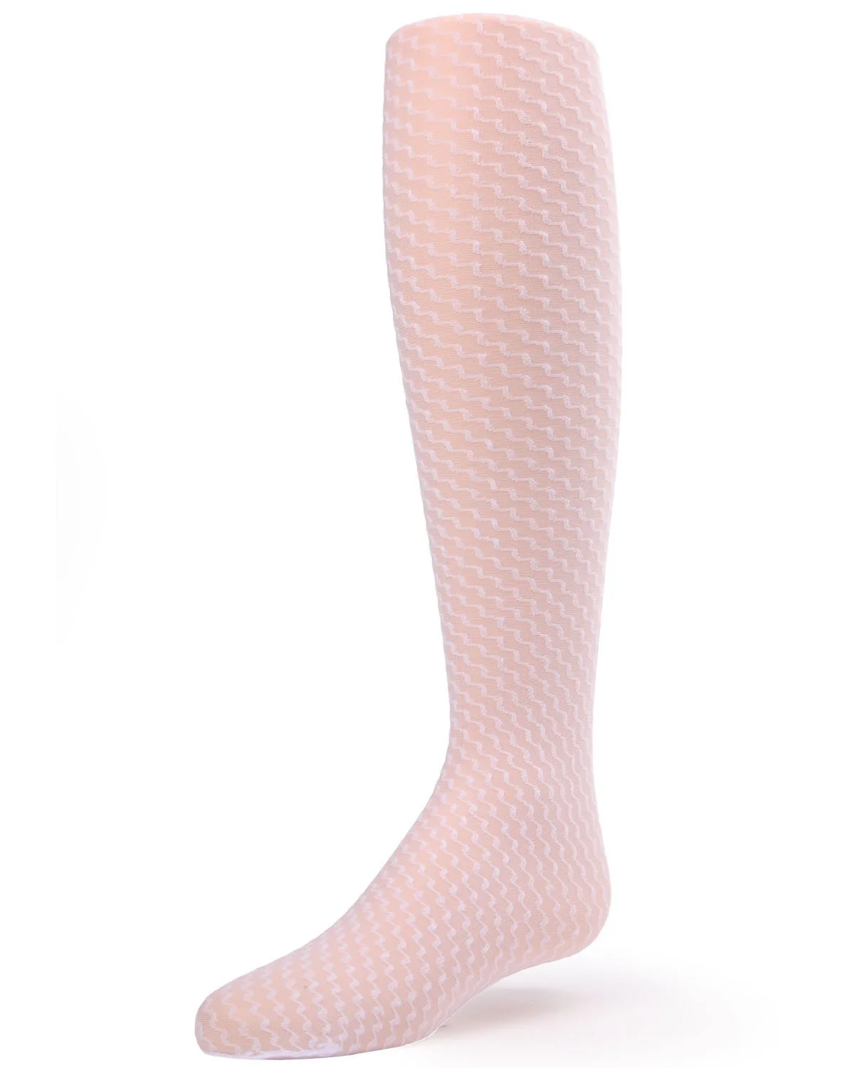 Girls' Zoe Zigzag Sheer Tights – Image 3