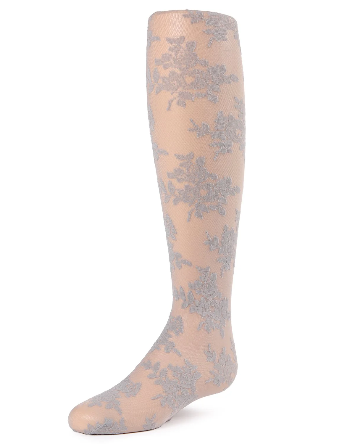 Fancy Floral Girls Sheer Tights – Image 3