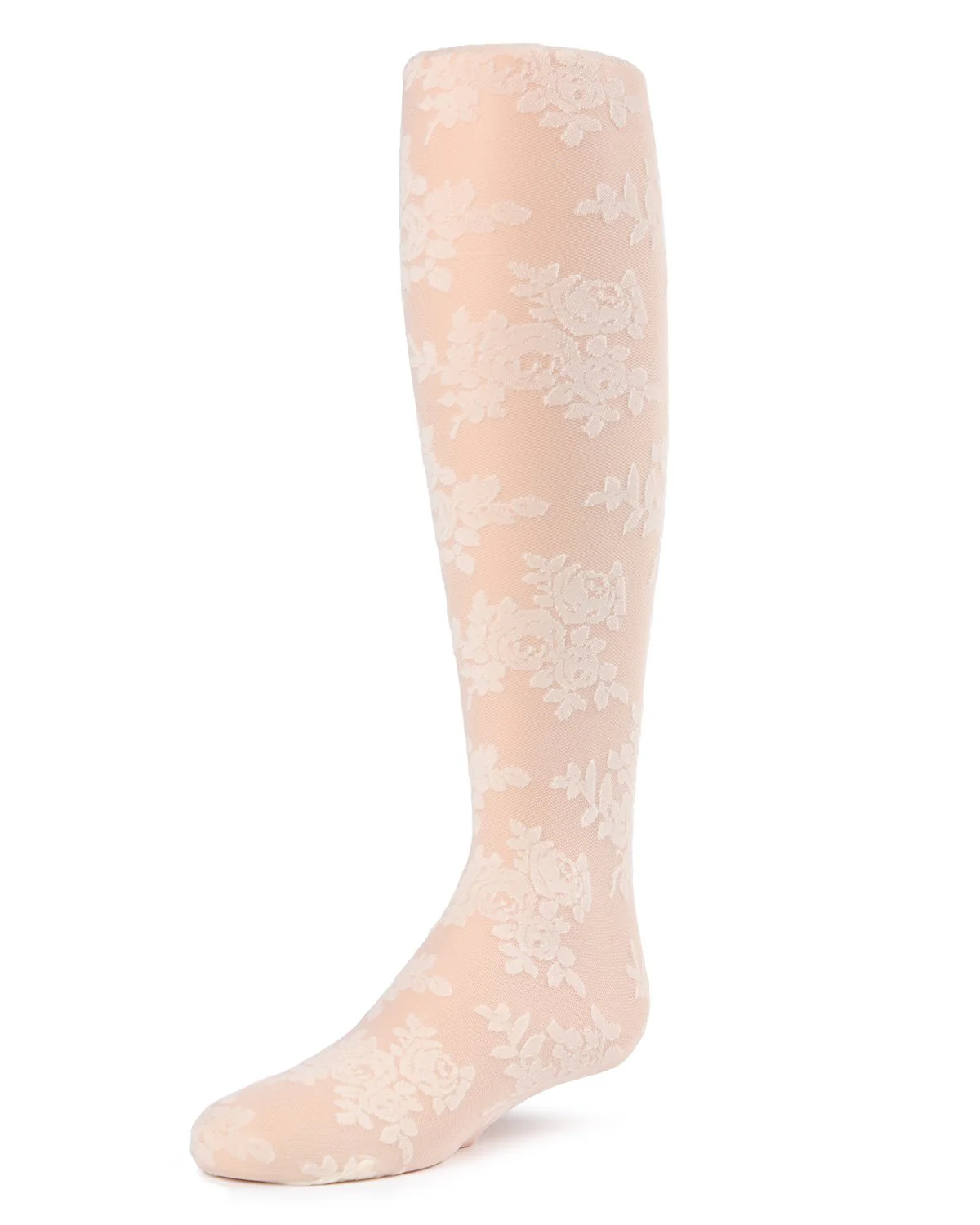 Fancy Floral Girls Sheer Tights – Image 4