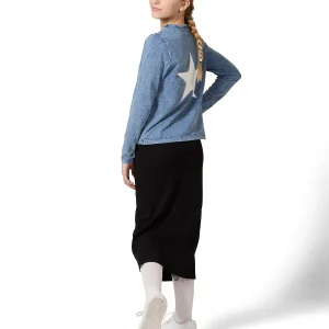 Girls Back Star Design Cotton Rich Long Sleeve T-Shirt