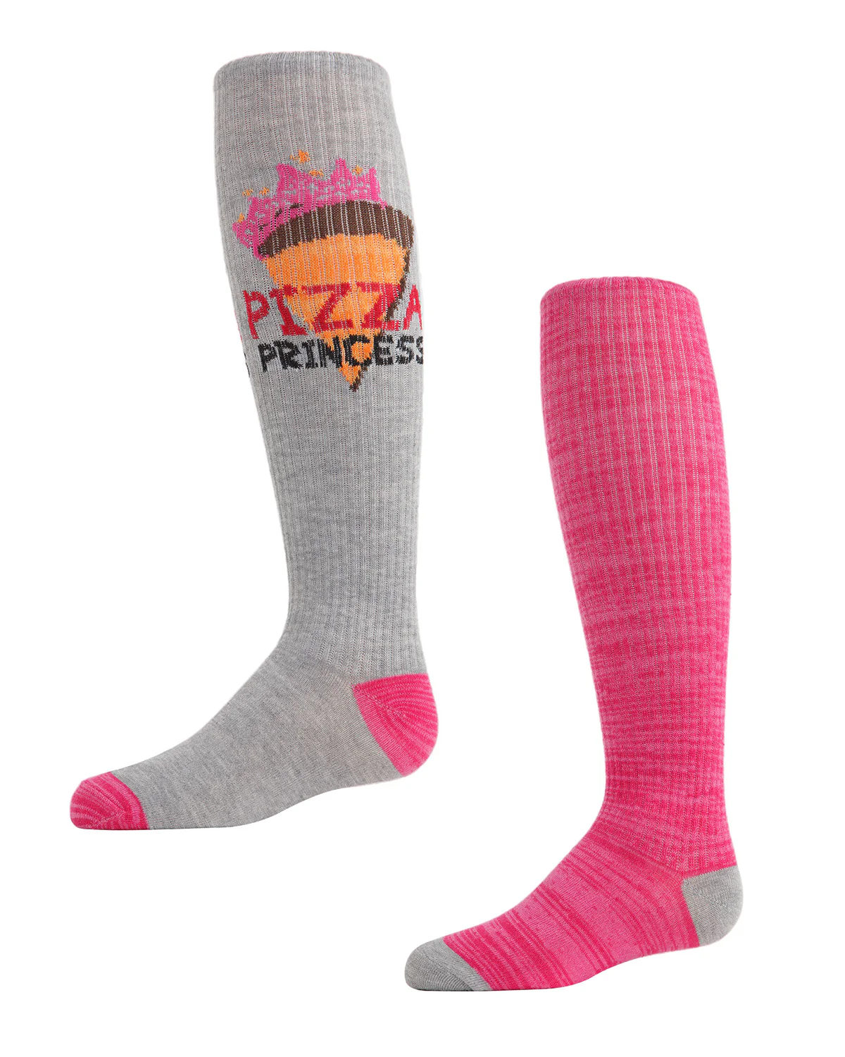 Girls' 2 Pair Pack Pizza Princess Knee High Socks – Image 2