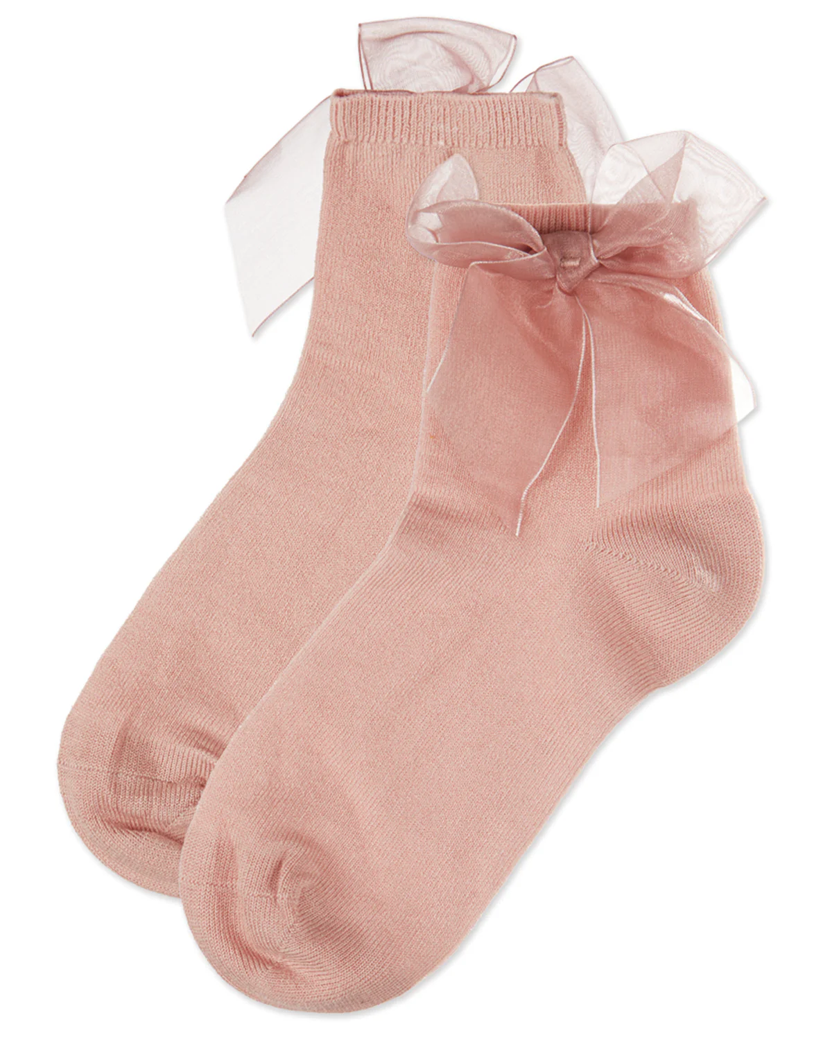 Girls Tulle-Bow-Trimmed Mercerized Cotton-Rich Ankle Sock – Image 6
