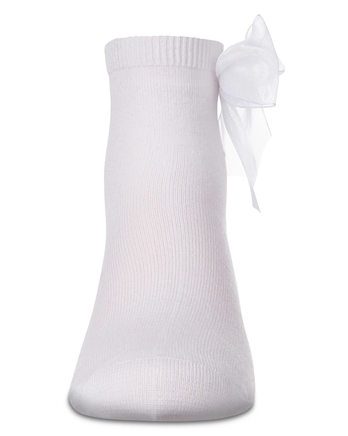 Girls Tulle-Bow-Trimmed Mercerized Cotton-Rich Ankle Sock – Image 7