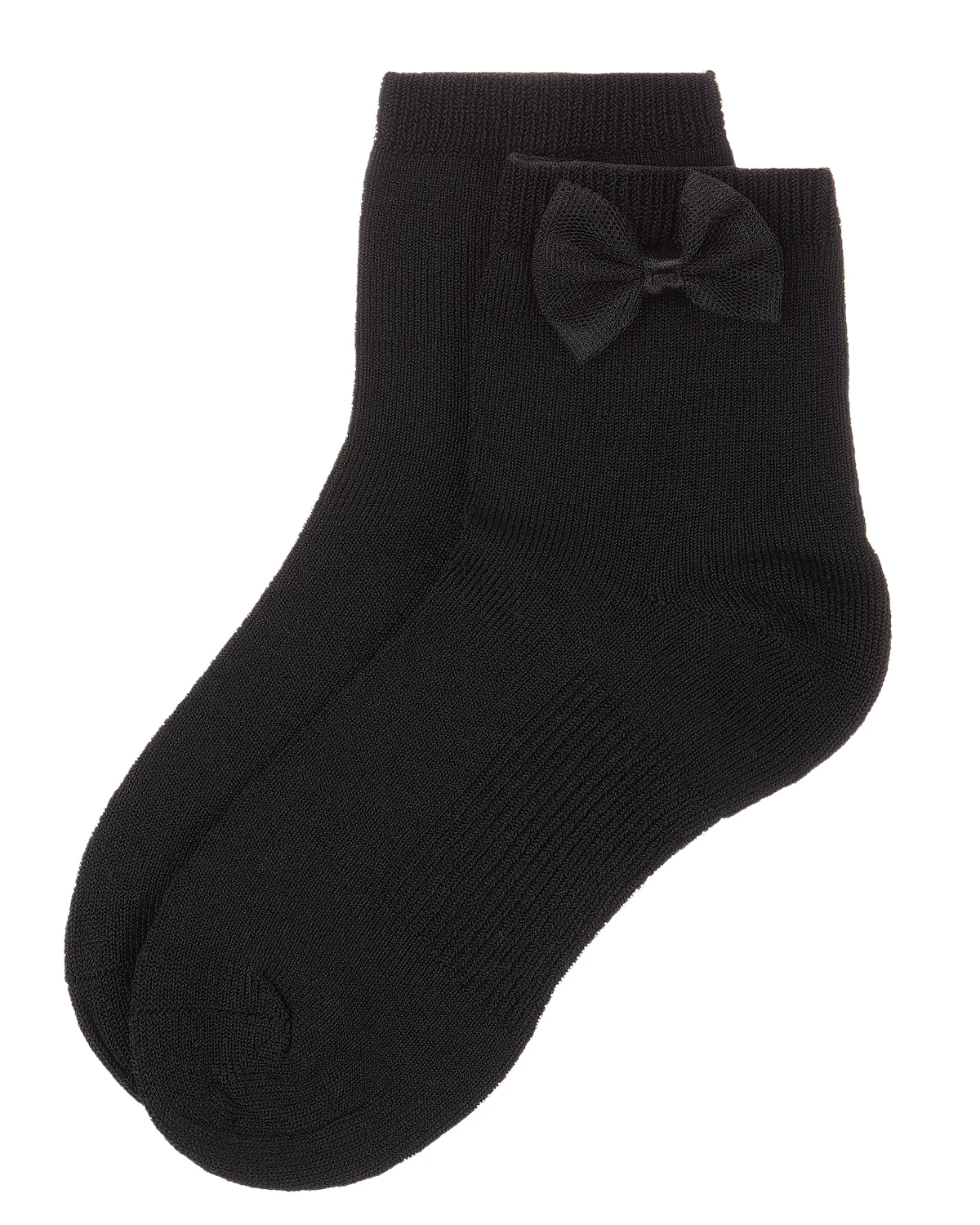 Girls Bow-Trimmed Mercerized Cotton Rich Ankle Sock – Image 5