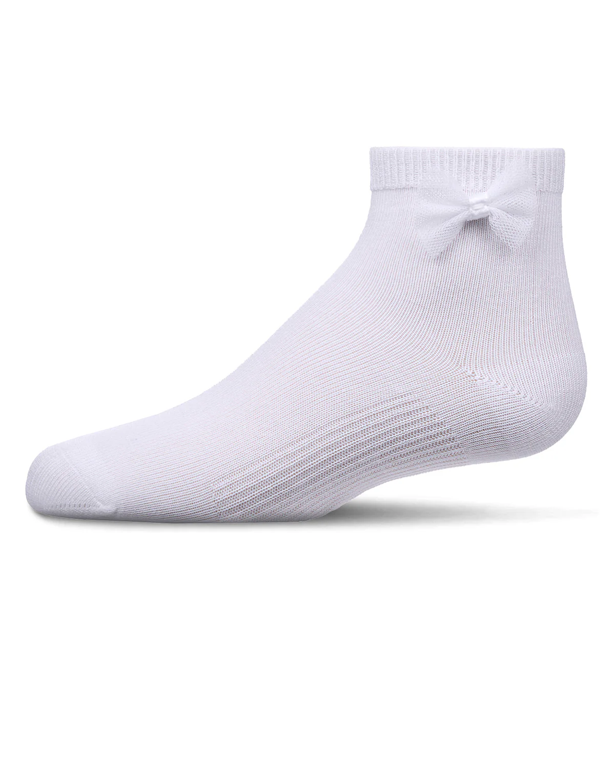 Girls Bow-Trimmed Mercerized Cotton Rich Ankle Sock – Image 3