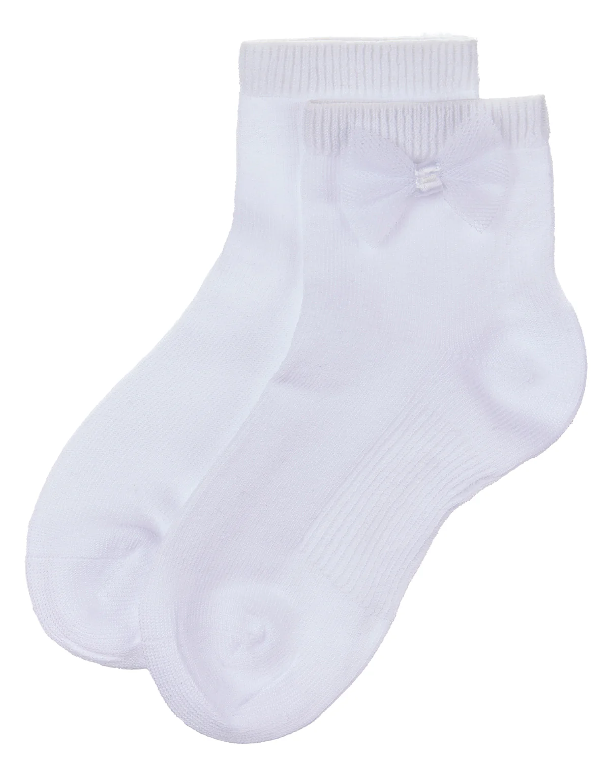 Girls Bow-Trimmed Mercerized Cotton Rich Ankle Sock – Image 6