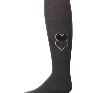 Girls' Double Patch Heart Cotton Tights