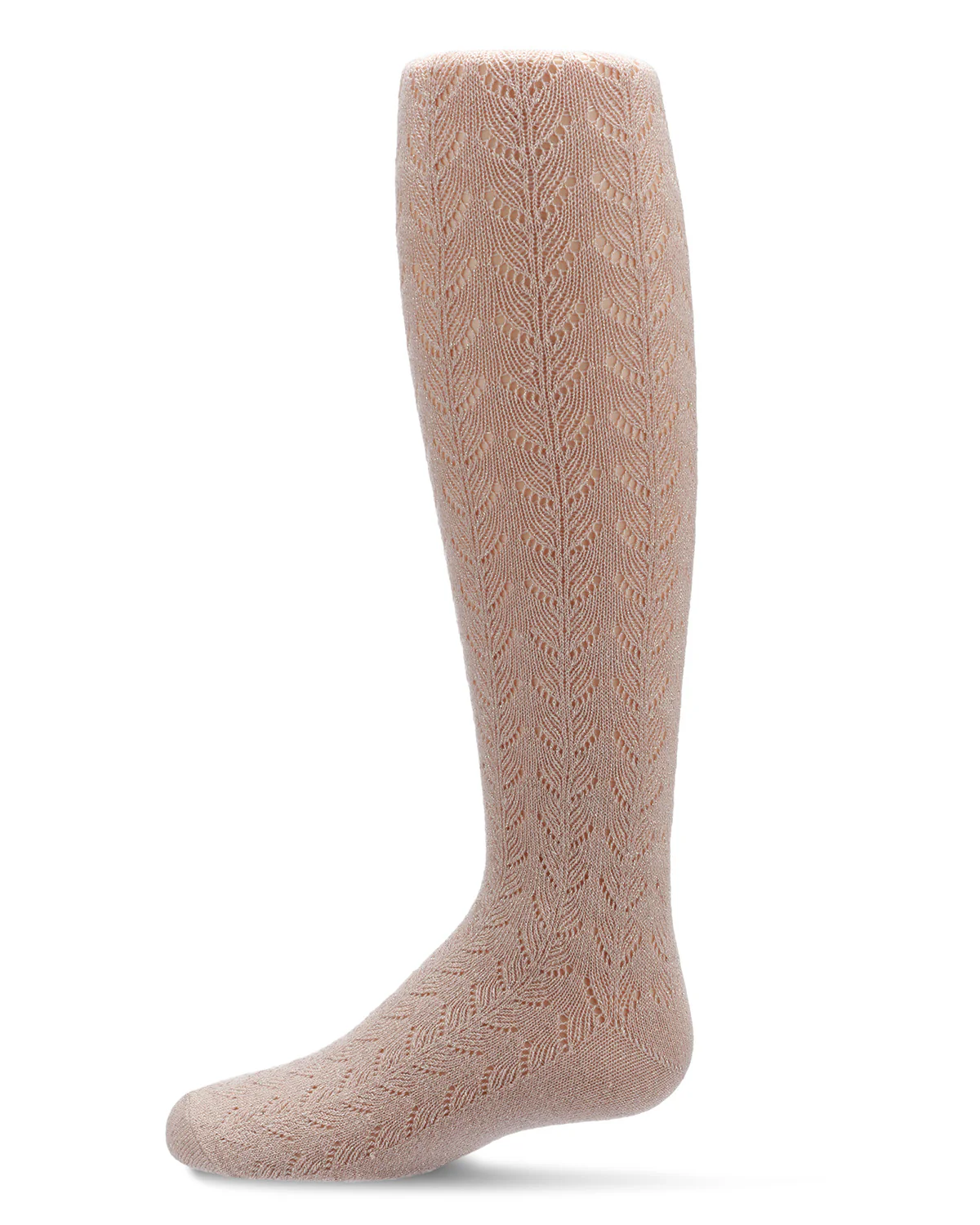 Girls Shimmery Cotton-Rich Pointelle Textured Lurex Fashion Tights – Image 4