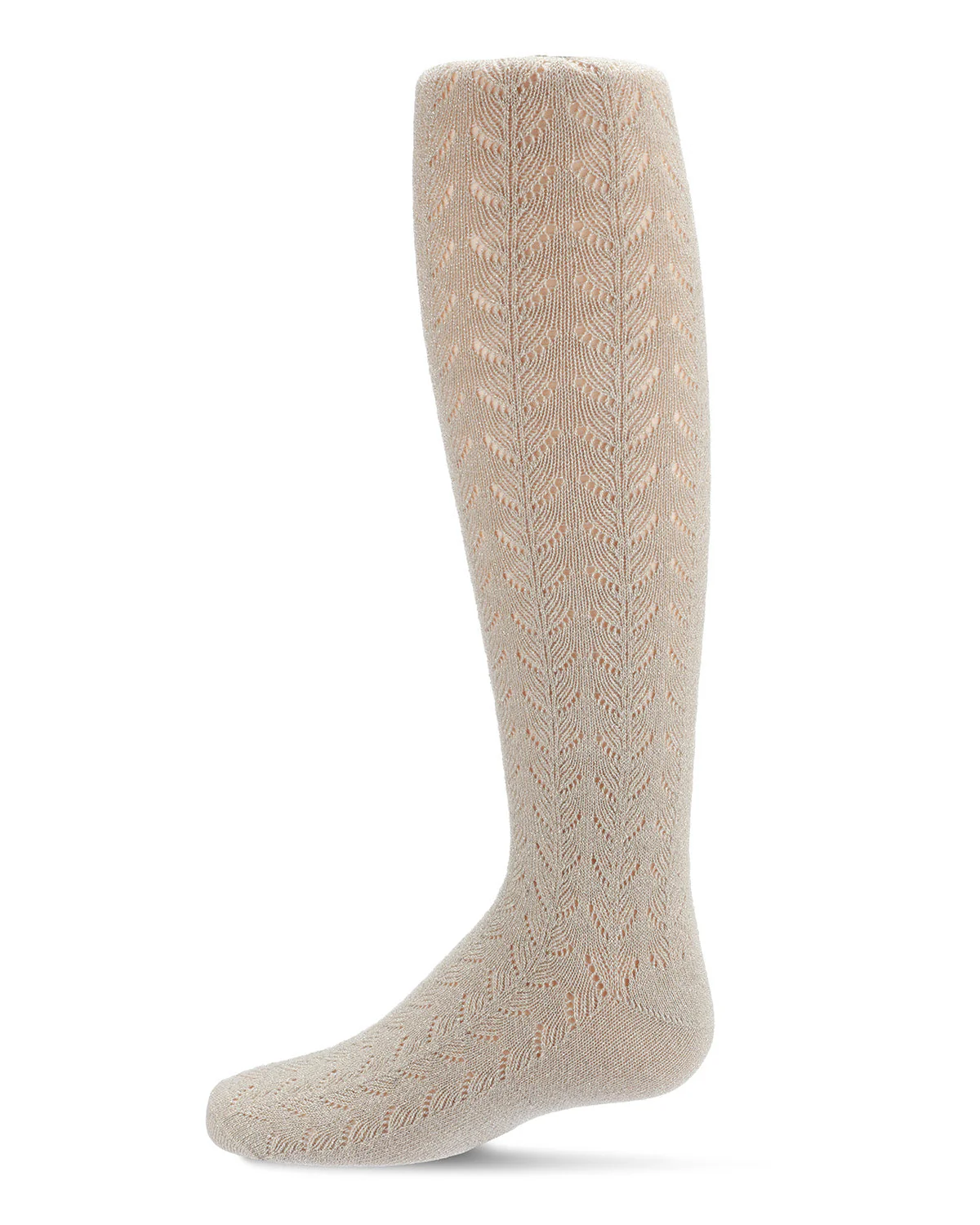 Girls Shimmery Cotton-Rich Pointelle Textured Lurex Fashion Tights – Image 9