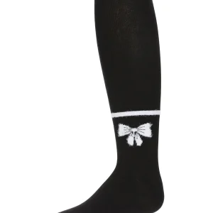Girl's Bow Opaque Cotton Tights